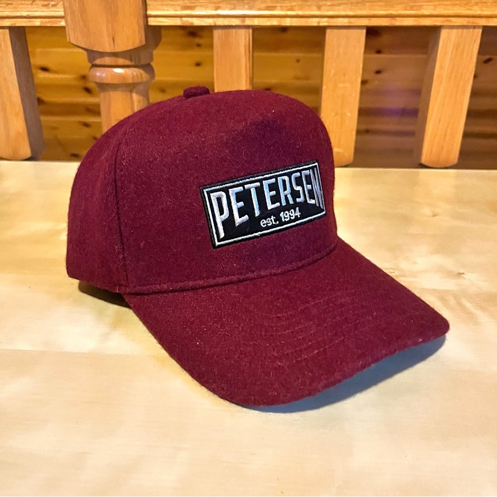 Petersen Museum Car Club Wool Baseball Cap Maroon Size Adjustable
